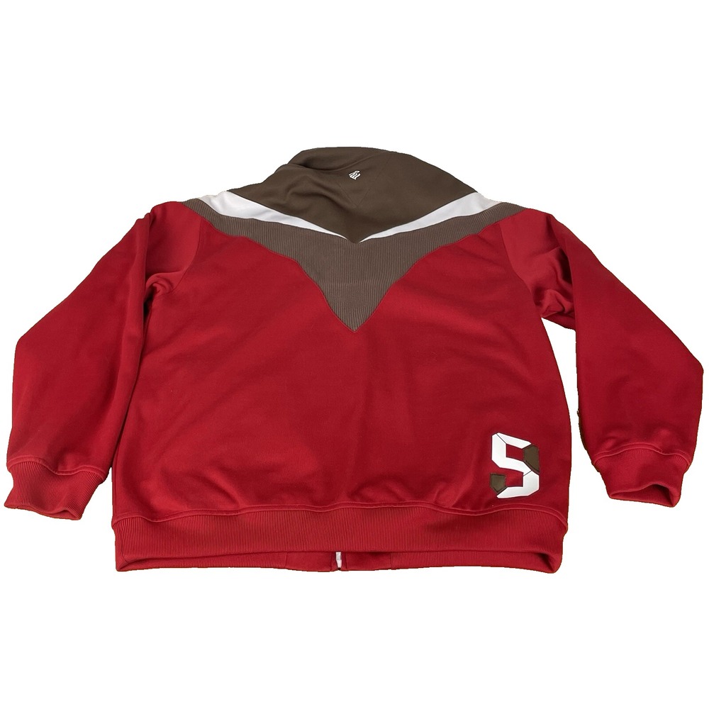 Rocawear Reversible Track Jacket Mens Large Red Brown Colorblock Y2K Hip Hop L - Picture 5 of 16